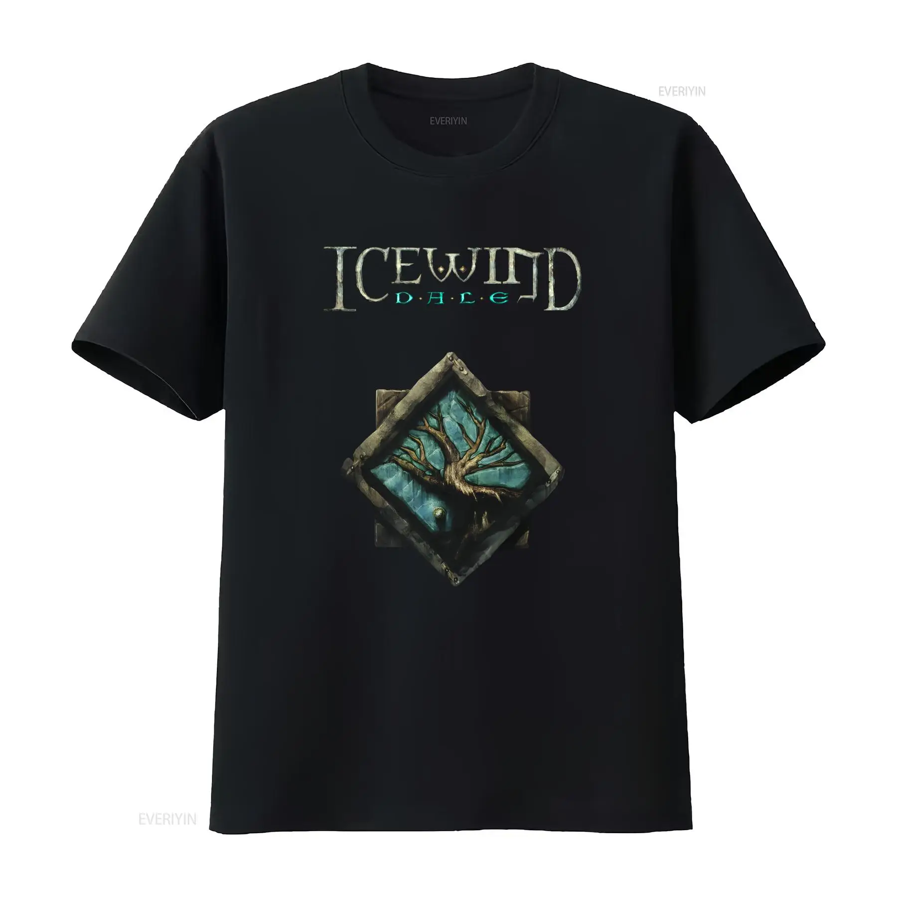Retro Gaming T Shirt - Icewind Dale Logosu Klasik Video Oyunu