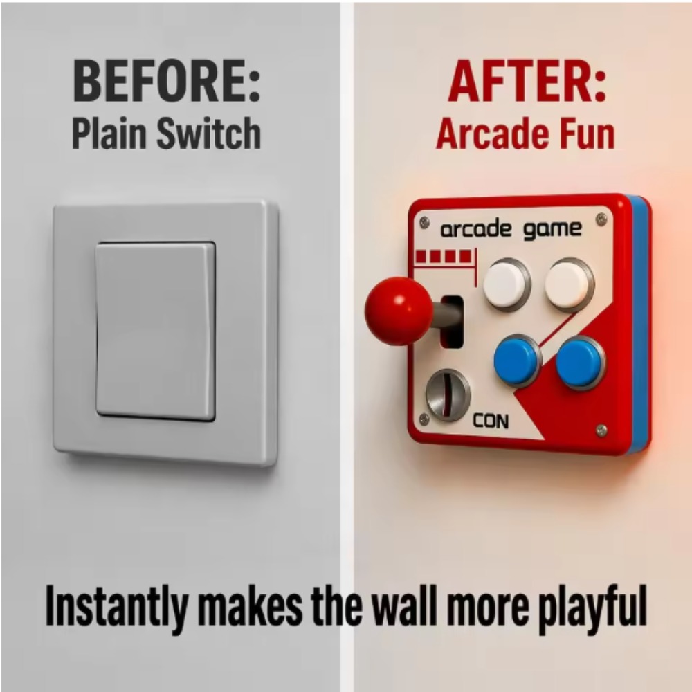 Retro Gaming Gadgets - Retro Arcade Joystick Anahtar Paneli Kapağı,