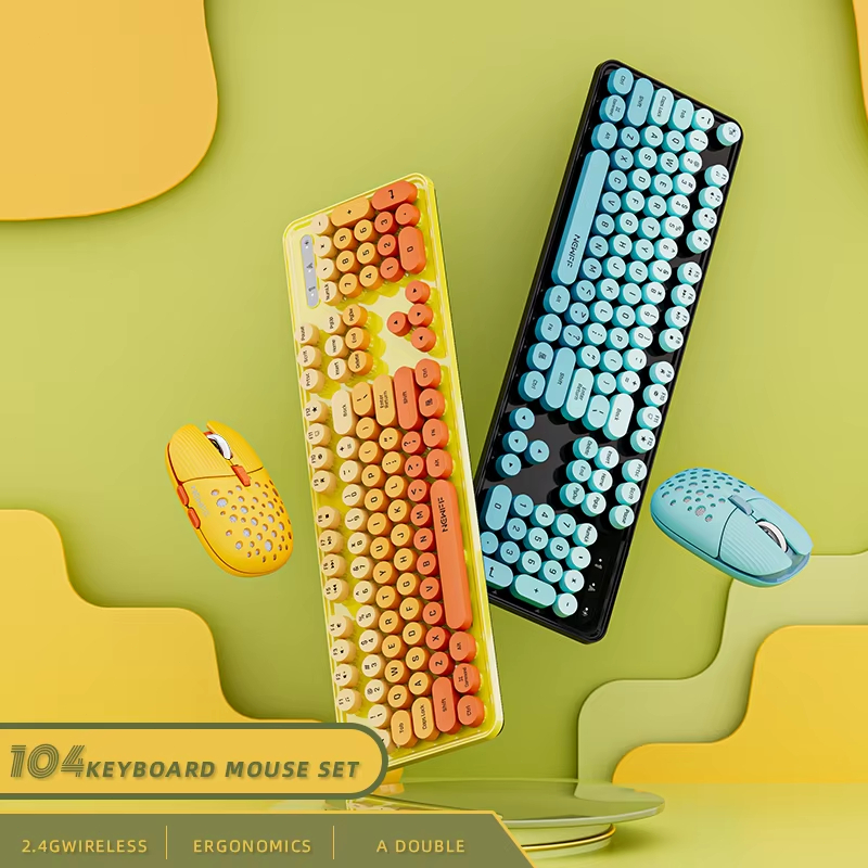 Retro Gaming Kc - 2.4G Kablosuz Ergonomik Oyun Klavyesi ve