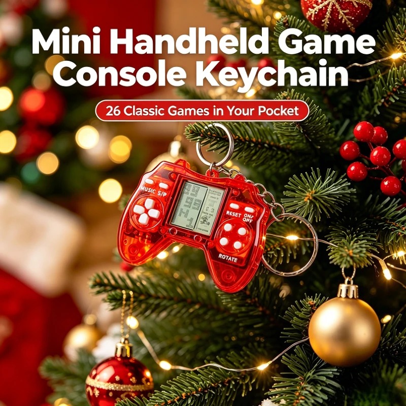 Retro Gaming Keychain - Özel Şeffaf Gamepad Şekilli Mini Oyun