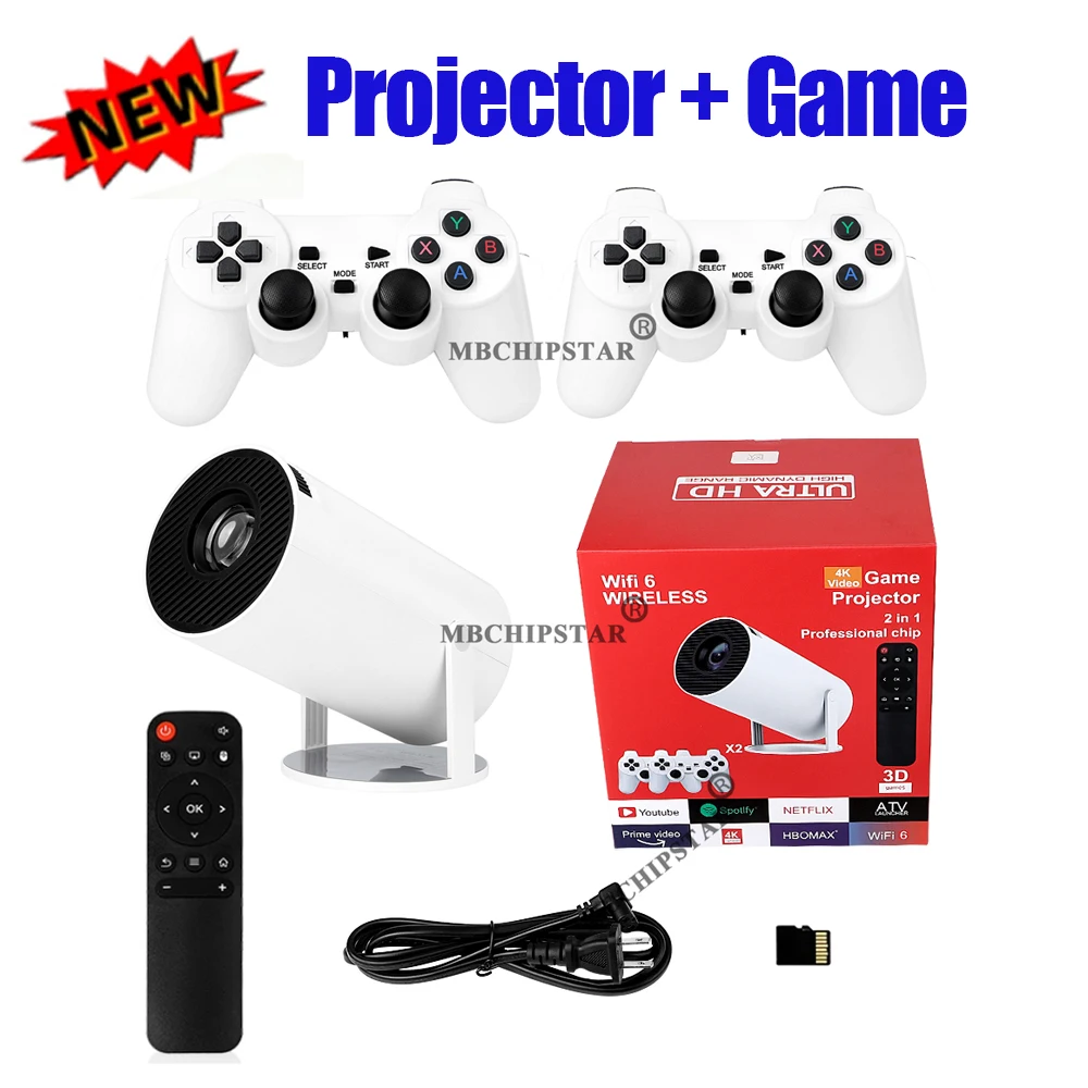 Retro Gaming And Projector - H90PRO 4K Oyun Projektörü 19000+ 3D