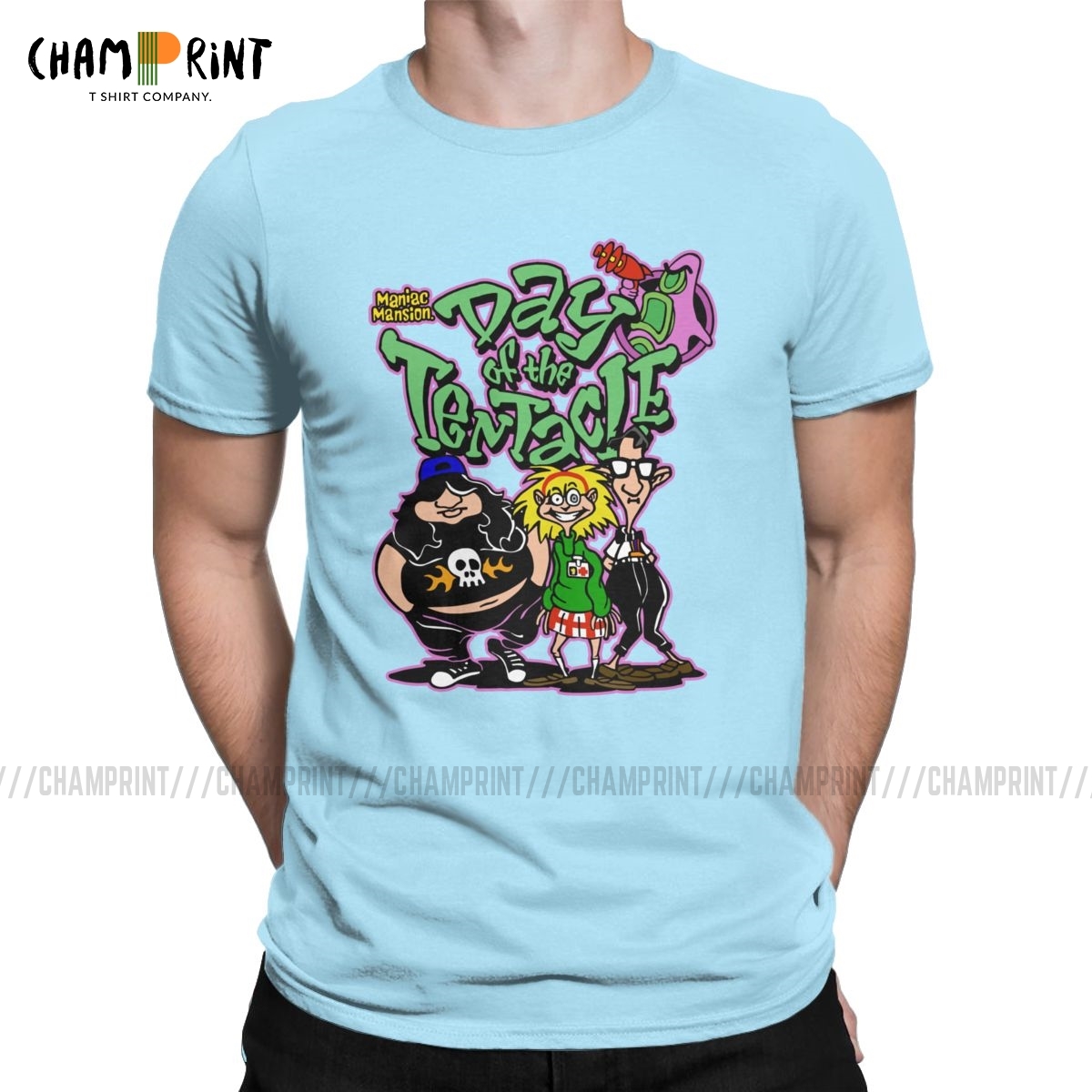 Retro Gaming T Shirt - Gün Tentacle erkek T Shirt yenilik