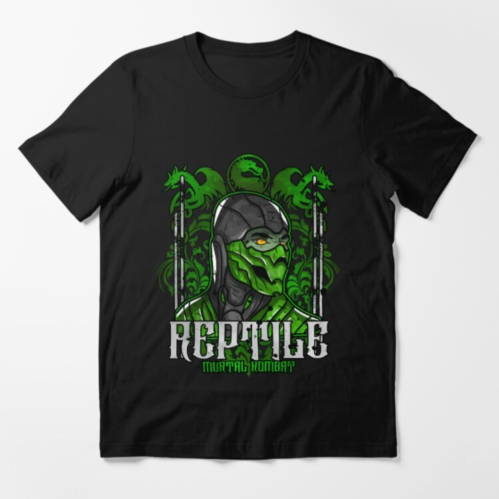 Mortal Kombat Reptile Portre B - Retro Gaming T Shirt incelemesi ve fiyatı