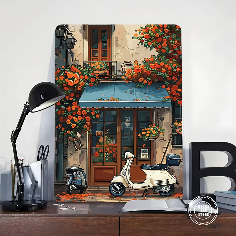 Vintage Scooter Dükkanı Poster - Retro Gaming Shop incelemesi ve fiyatı