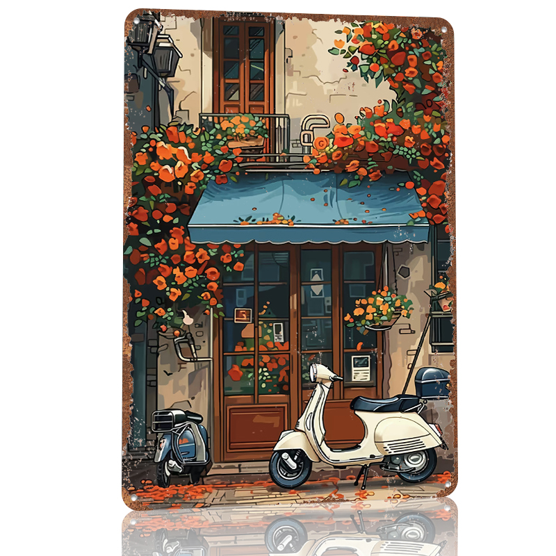 Vintage Scooter Dükkanı Poster - Retro Gaming Shop incelemesi ve fiyatı