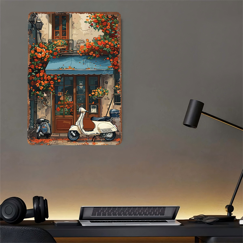 Vintage Scooter Dükkanı Poster - Retro Gaming Shop incelemesi ve fiyatı