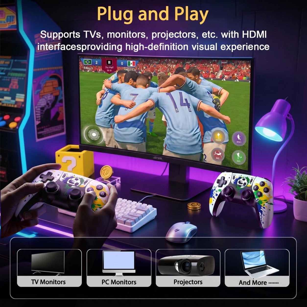 Futbol Desenli Kablosuz Oyun K - Retro Gaming For Tv incelemesi ve fiyatı
